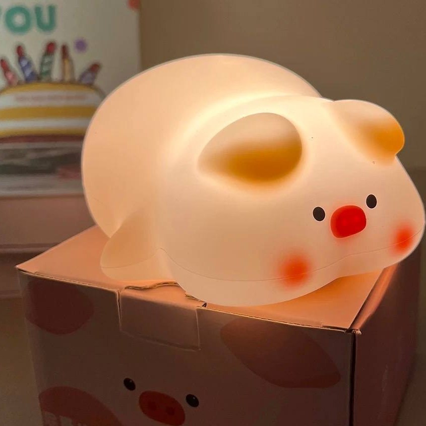 چراغ خواب سیلیکونی خوک خسته